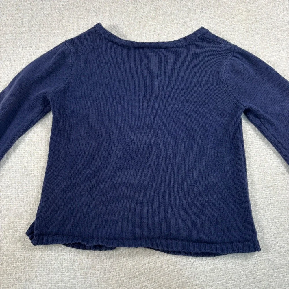gymboree navy blue kids knit cardigan button pockets school preppy cottage layer
